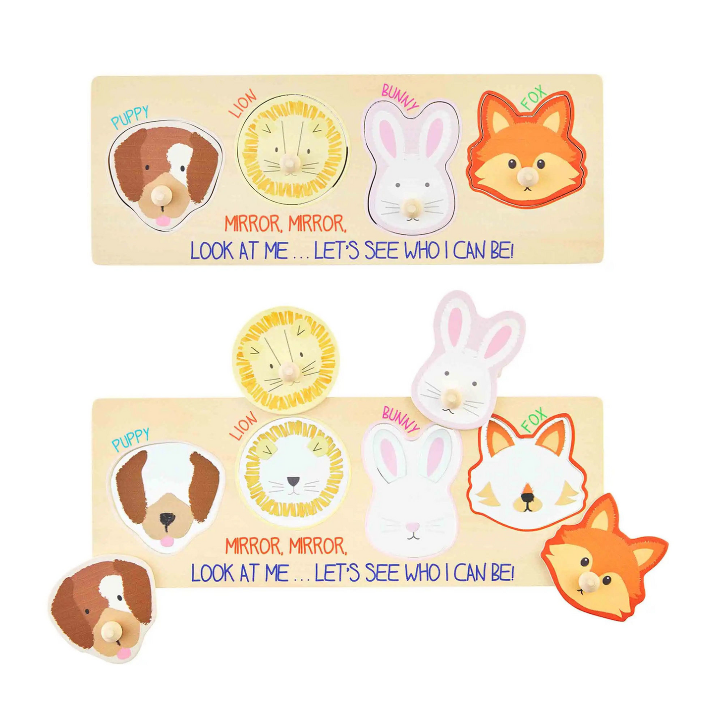 MUDPIE WOOD ANIMAL MIRROR PUZZLE