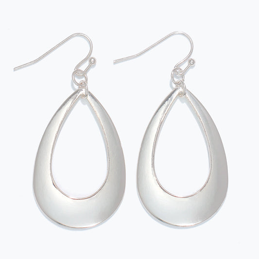 PERIWINKLE POLISHED SILVER TEARDROPS EARRINGS