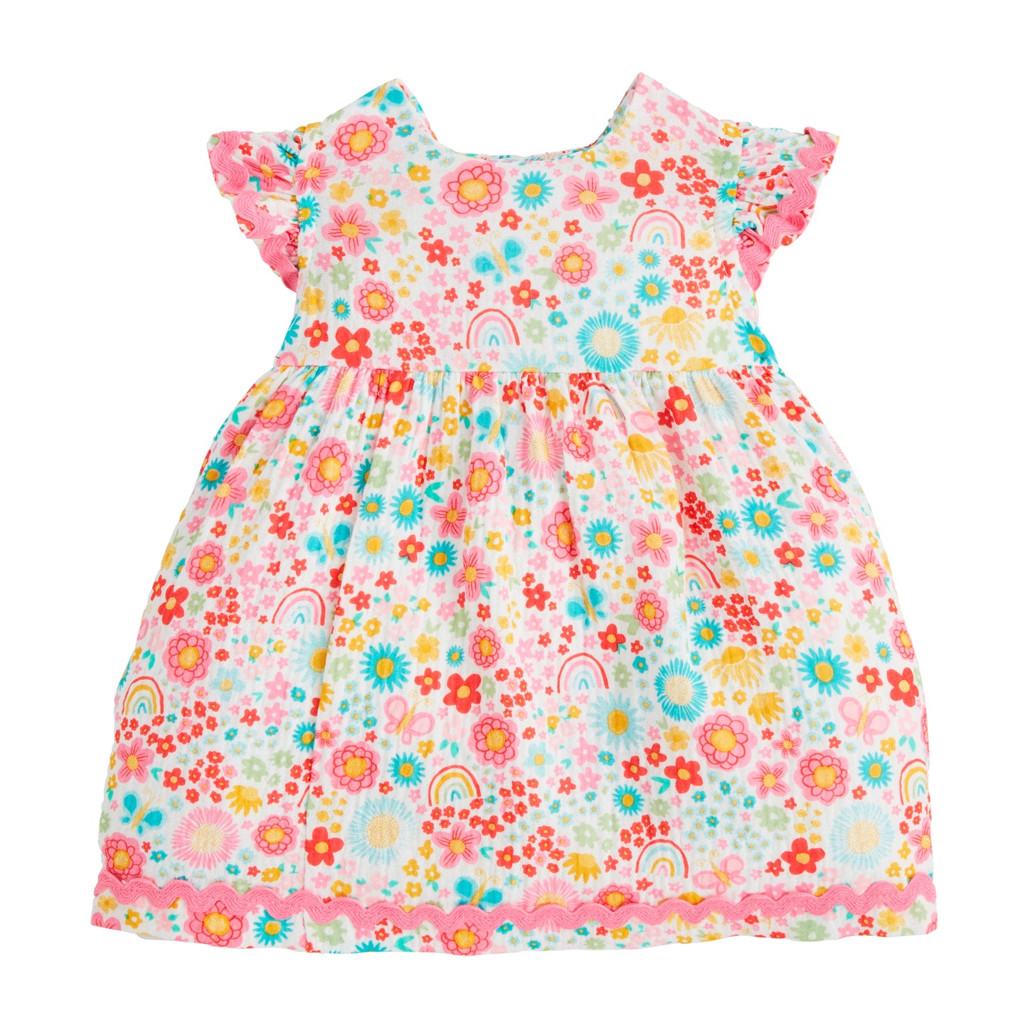 Mud Pie Rainbow Floral Dress