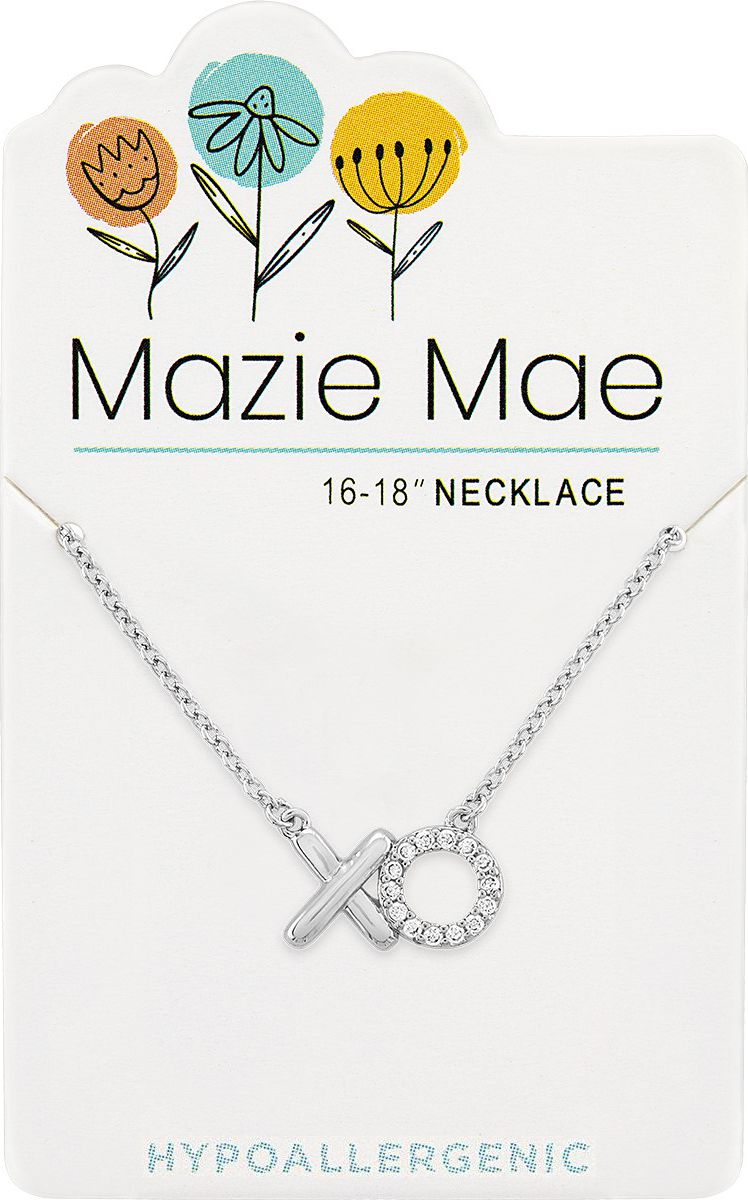 MAZIE MAE SILVER XO NECKLACE