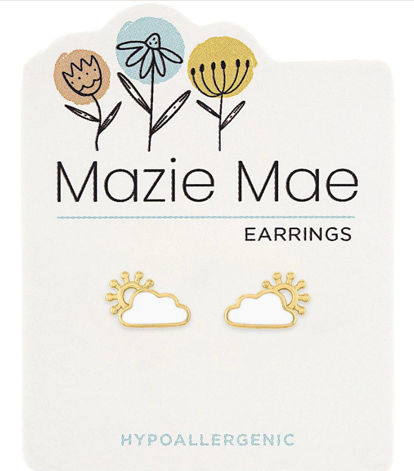 MAZIE MAE GOLD CLOUD AND SUN EARRINGS