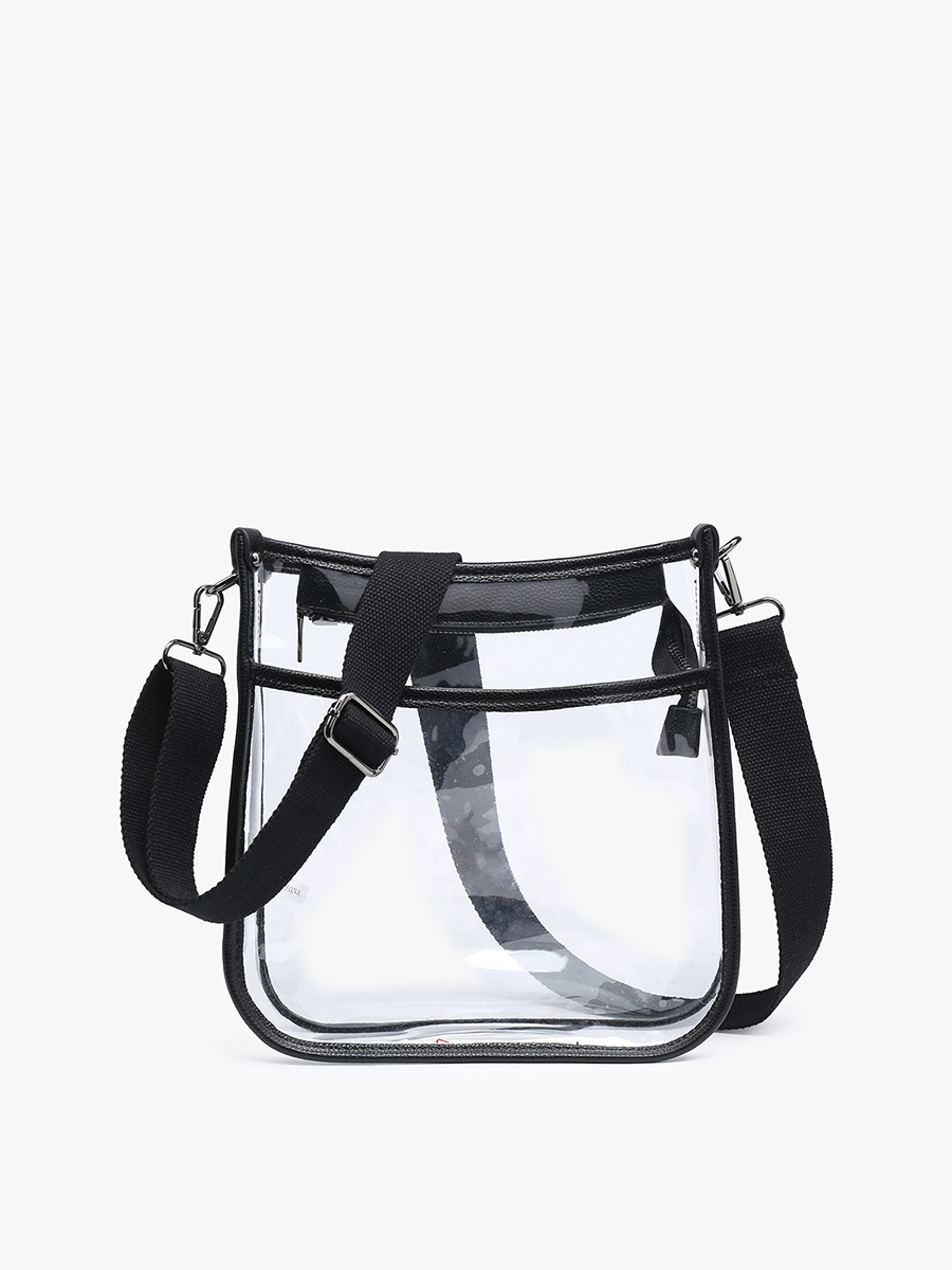 Jen & Co. Clear Crossbody Black