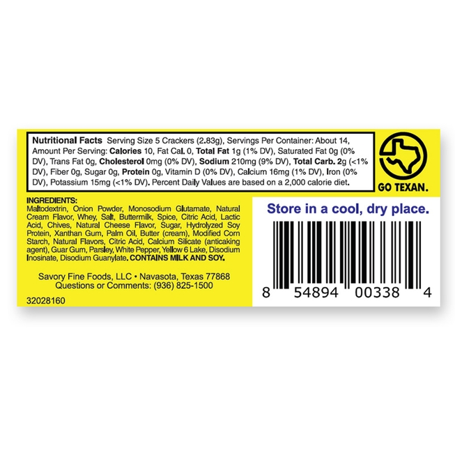 SAVORY PARTY CRACKER SEASONING - SOUR CREAM & ONION