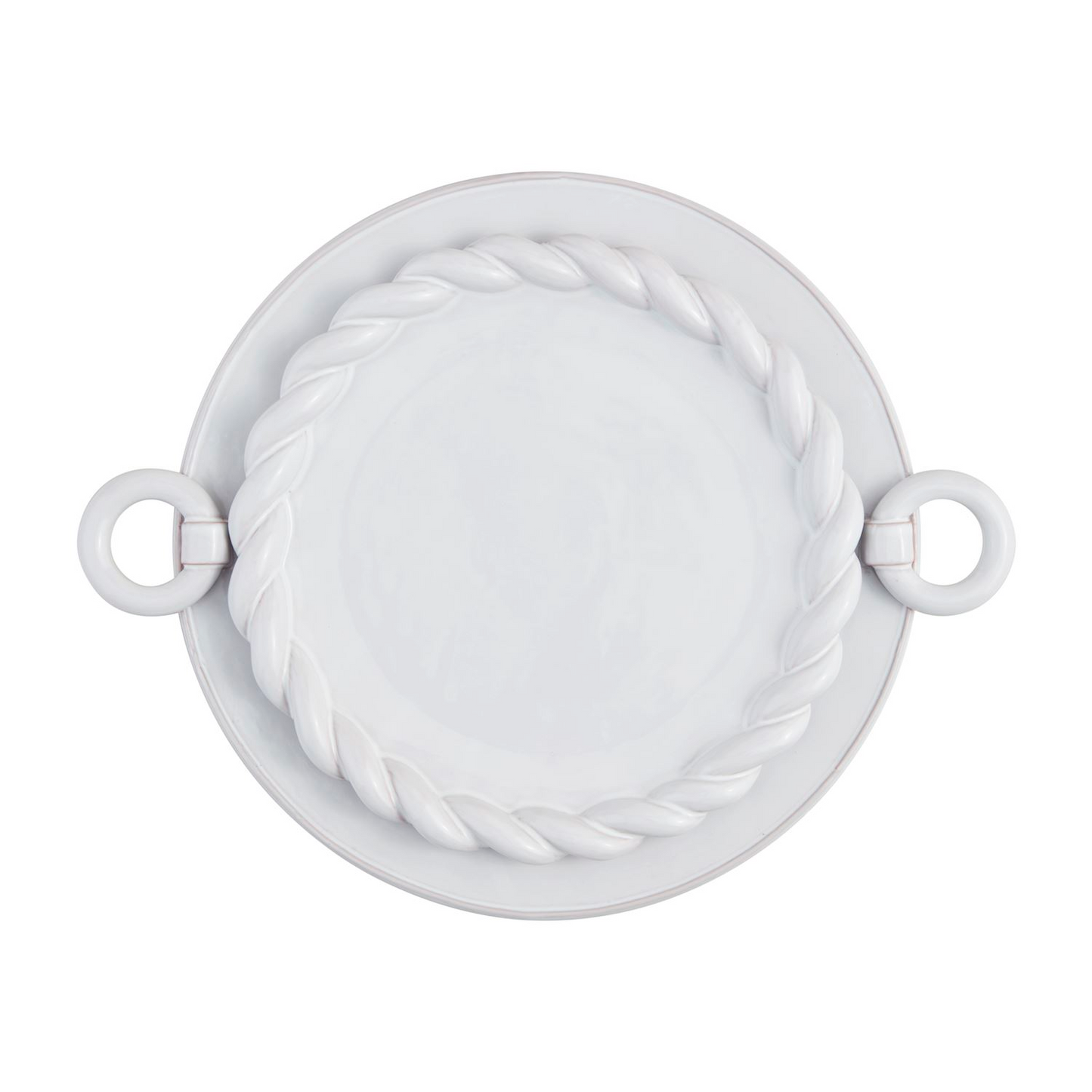 MUD PIE TWISTED ROUND PLATTER SET