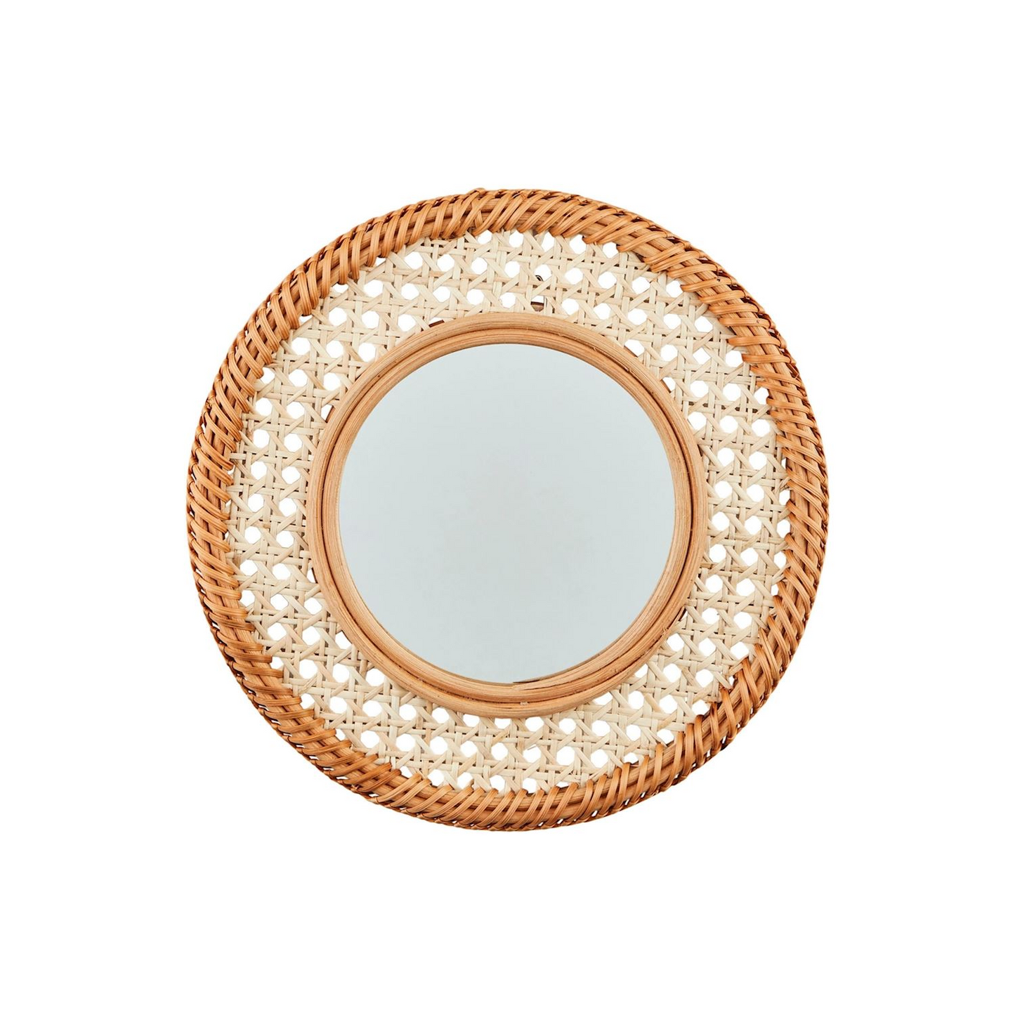 MUD PIE CANE WOVEN MIRROR