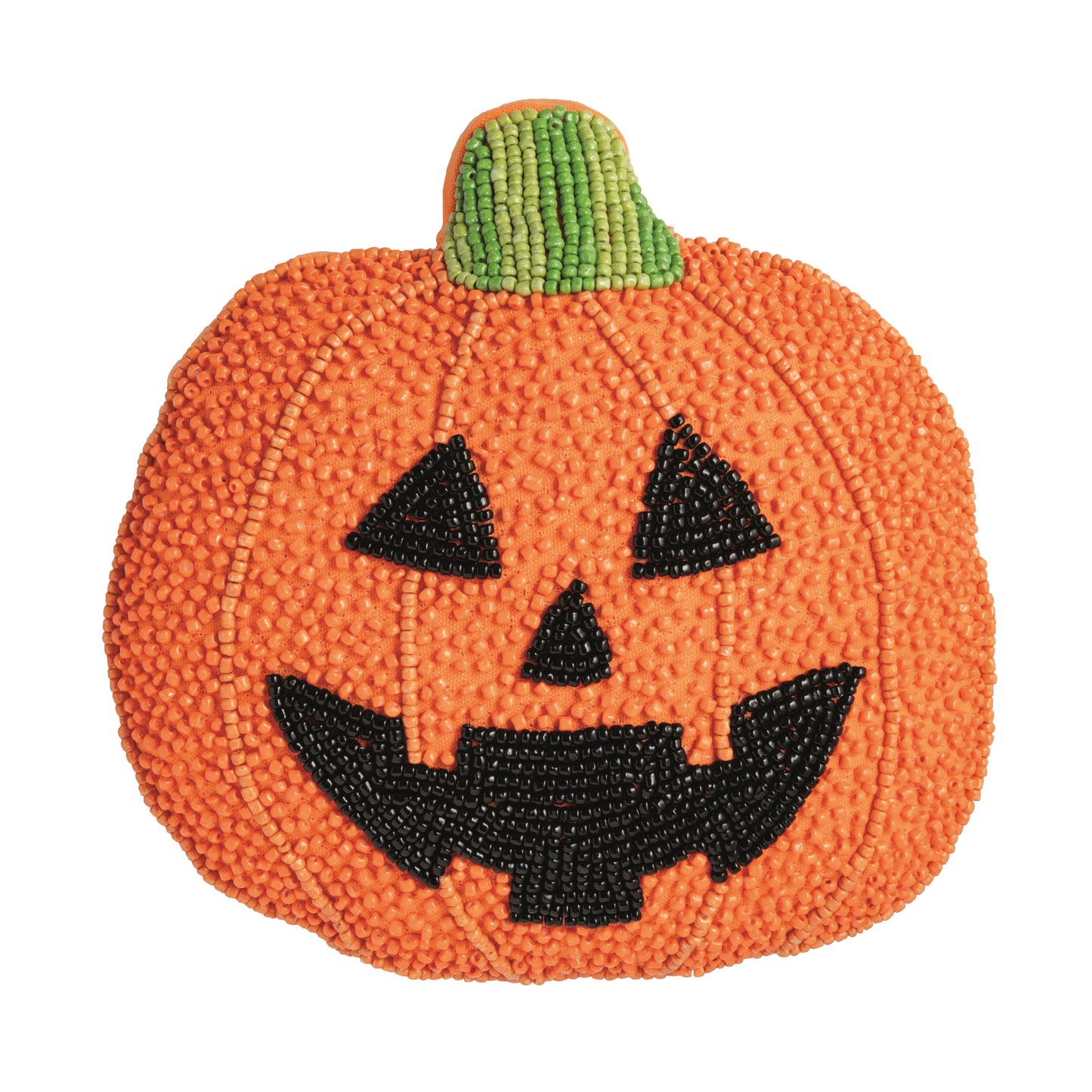 Mud Pie Jack-O-Lantern Beaded Pillow