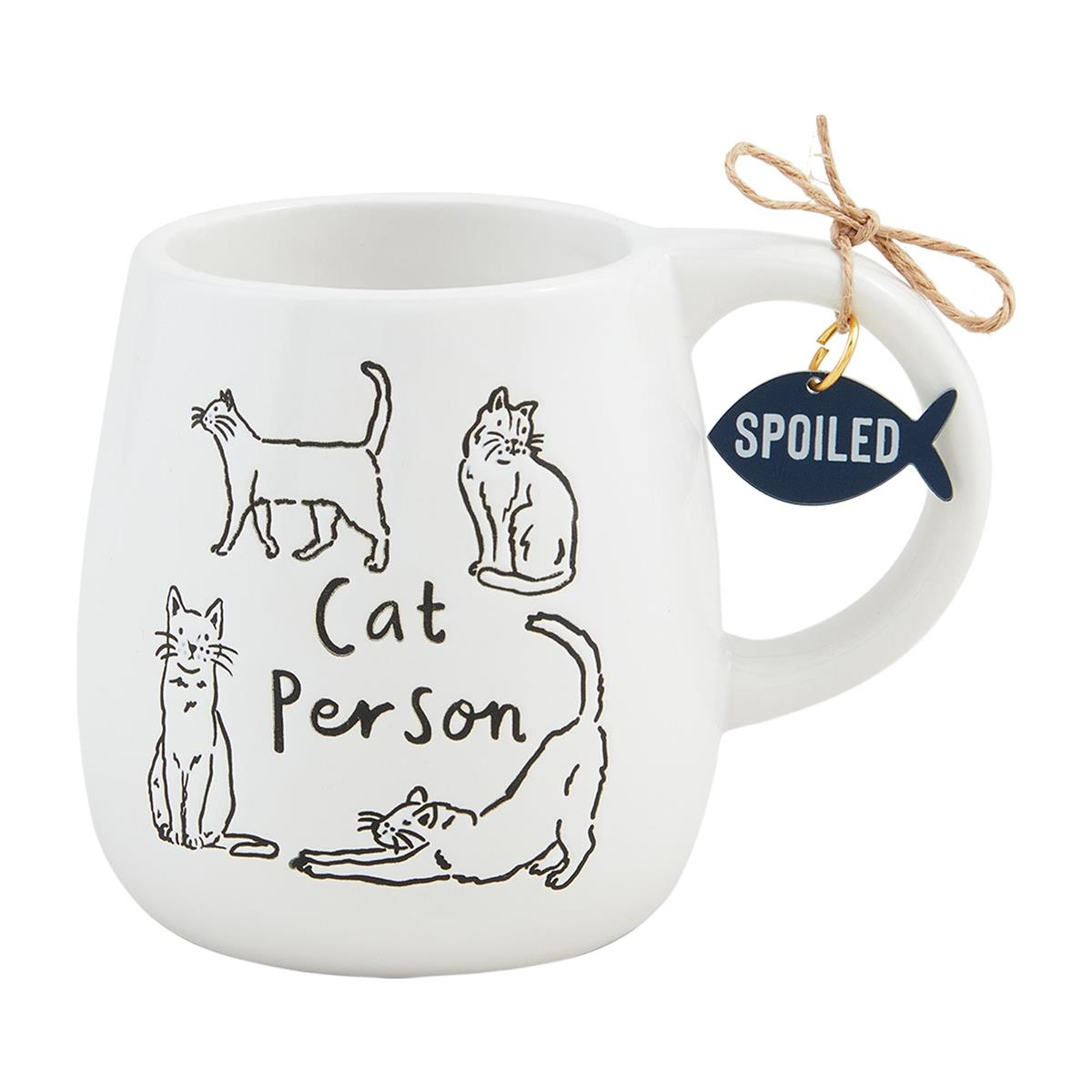 MUD PIE CAT PERSON COLLAR CHARM MUG