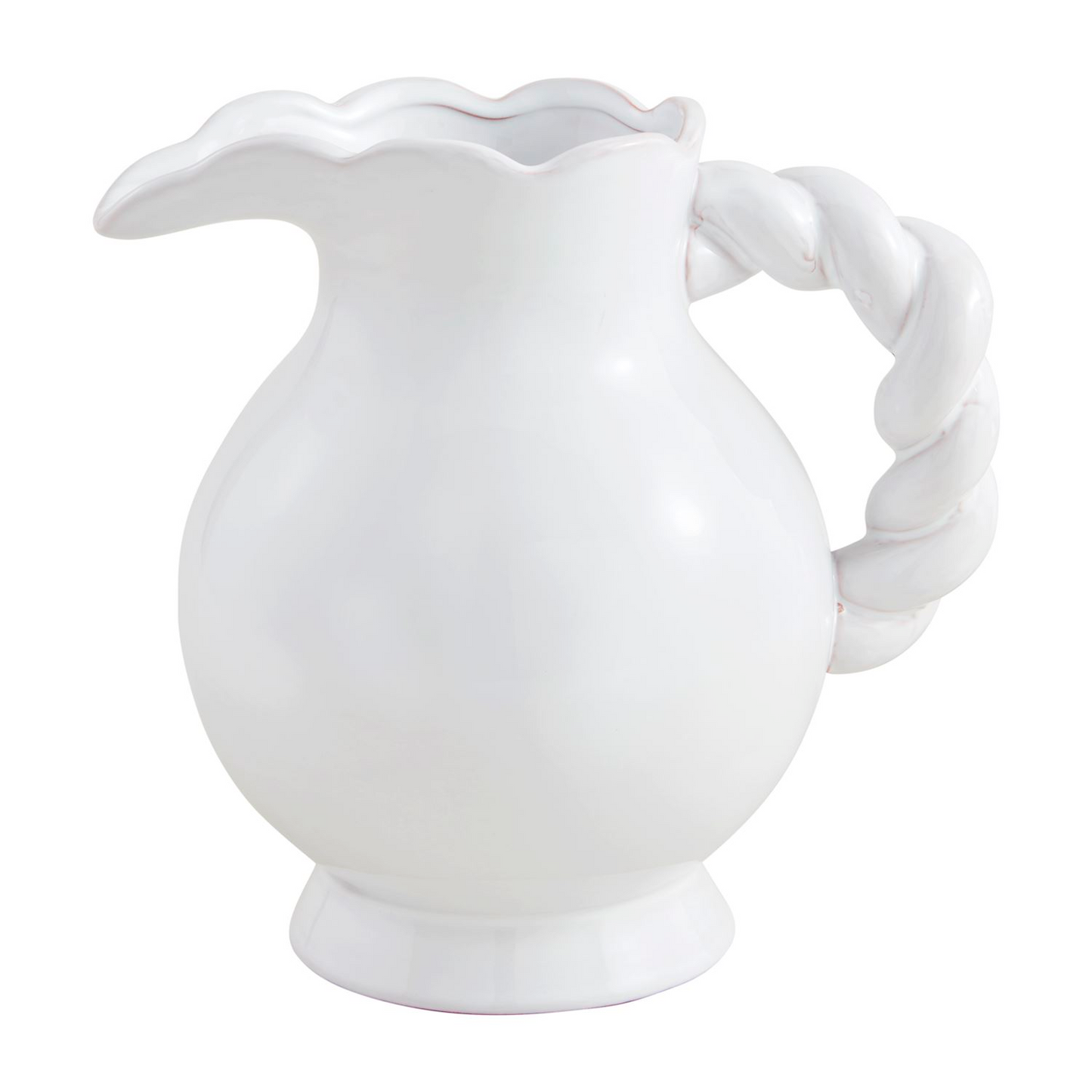 MUD PIE TWISTED HANDLE PITCHER