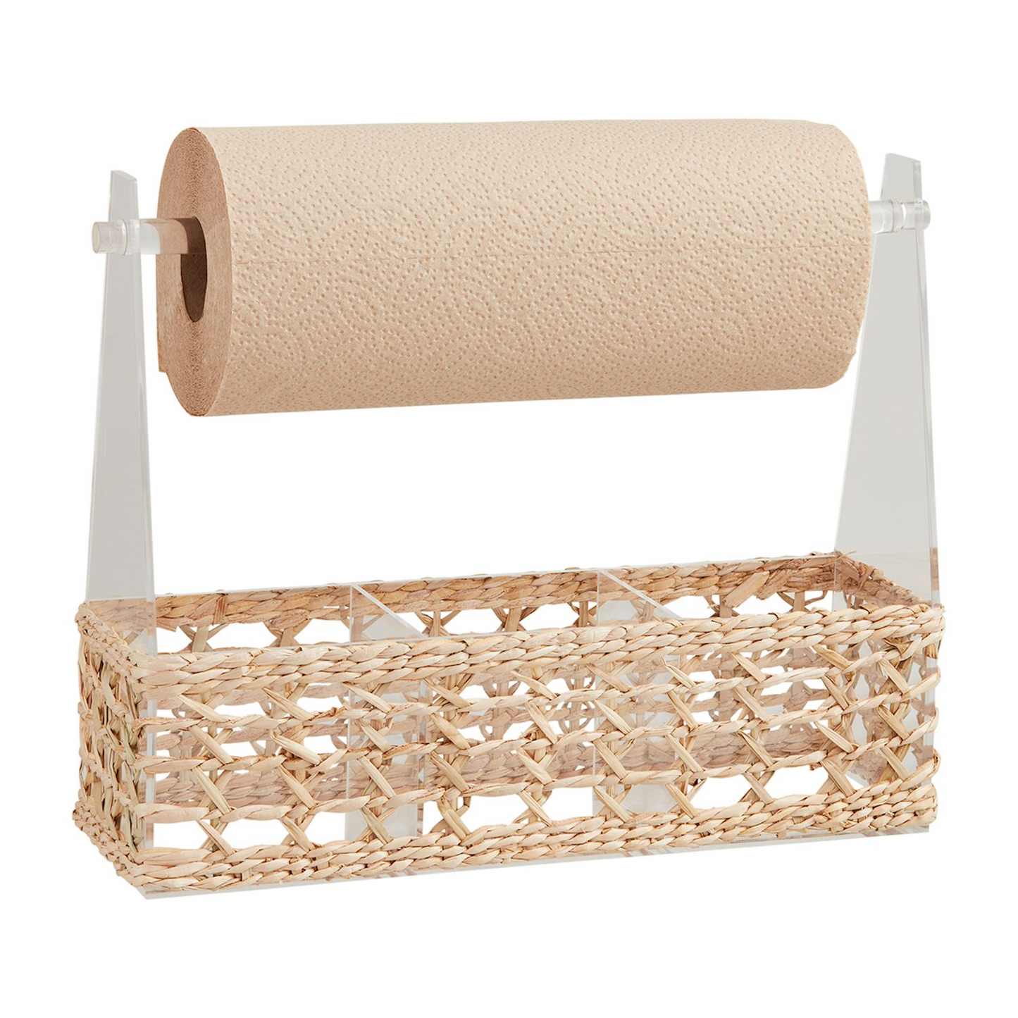 MUD PIE ACRYLIC WOVEN UTENSIL AND TOWEL CADDY