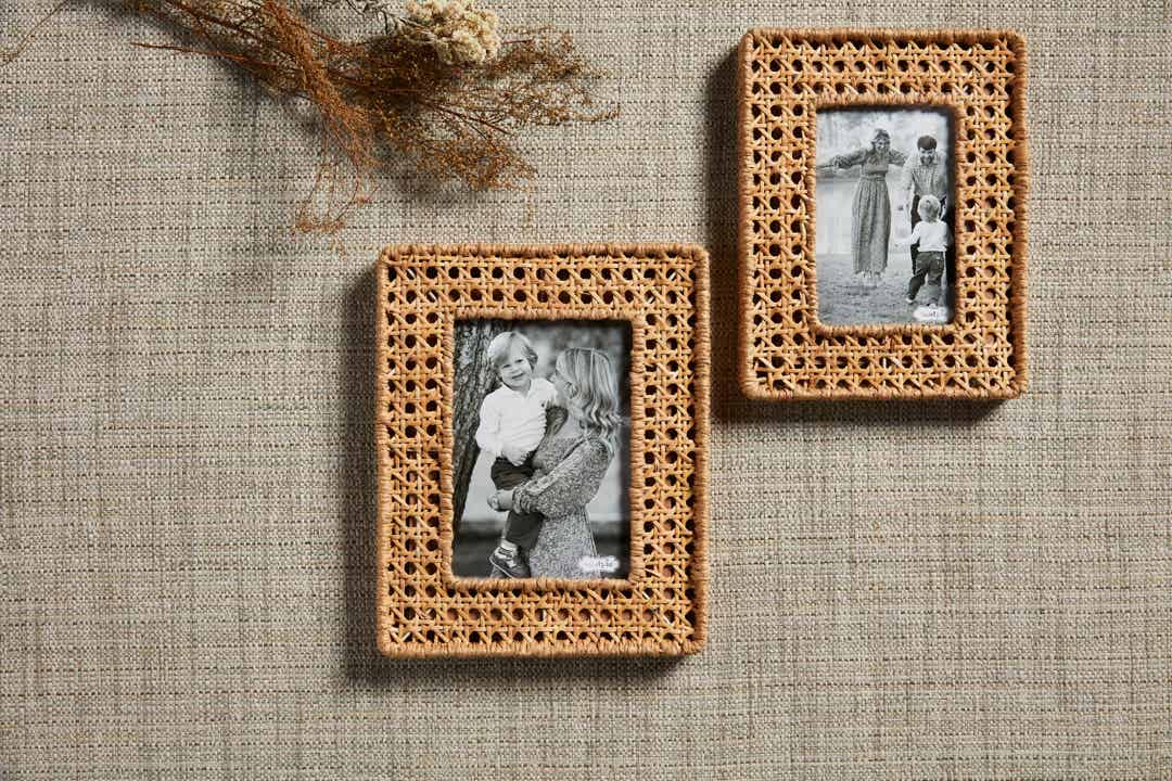 Mud Pie Large Woven Cane Frame