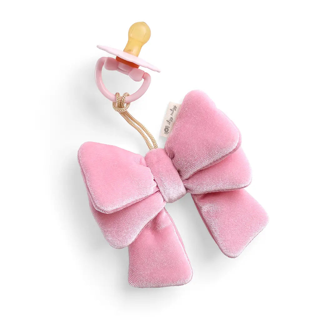 *New* Bitzy Pal Natural Rubber Pacifier & Plush Bow