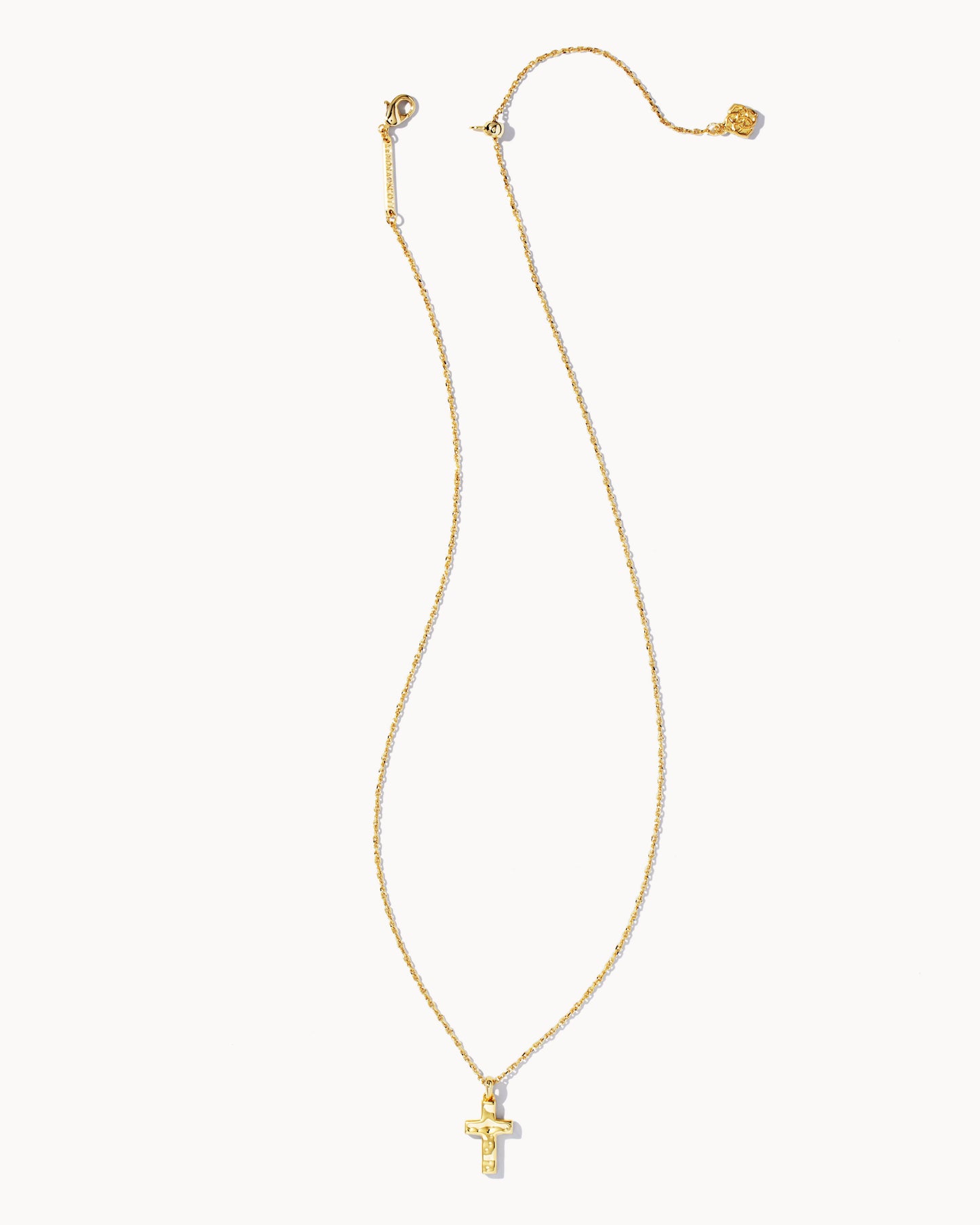 KENDRA SCOTT CROSS PENDANT NECKLACE GOLD METAL