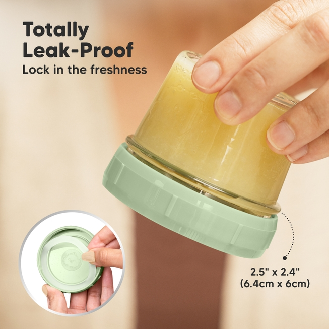 KEABABIES 12 PACK PREP BABY FOOD STORAGE CONTAINERS - SAGE