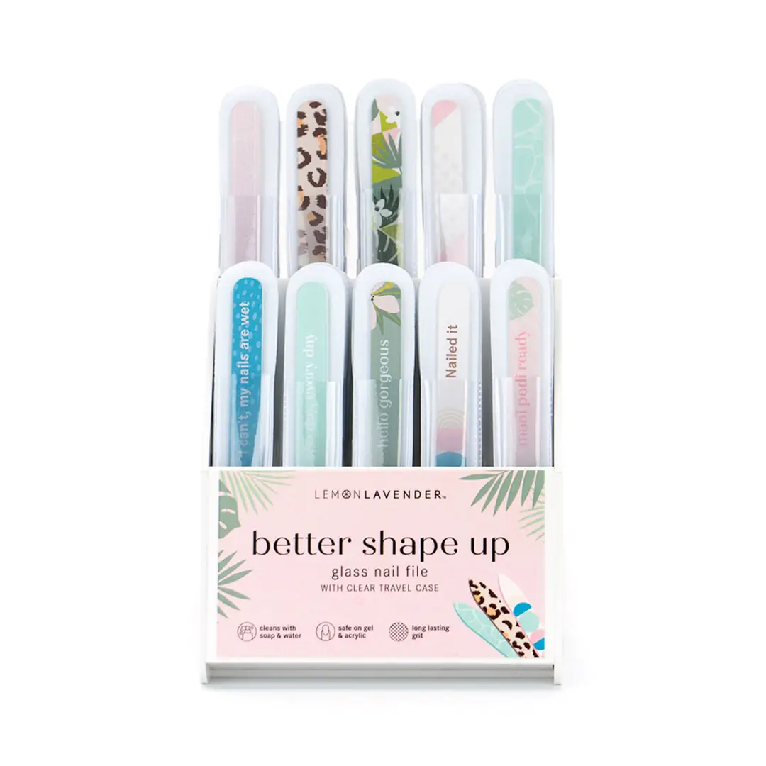 LEMON LAVENDER BETTER SHAPE UP GLASS NAIL FILE