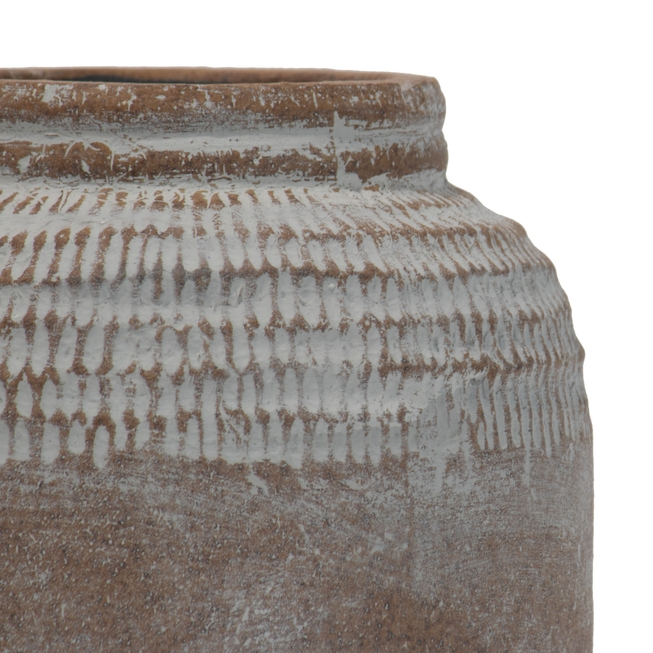 BRIO SMALL ANTIQUE GLAZED TERRACOTTA PLANTER