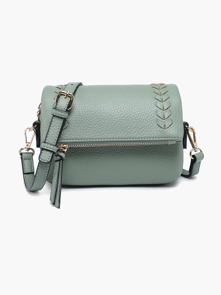 JEN & CO SCOUT CROSS BODY BAG GREEN SLATE