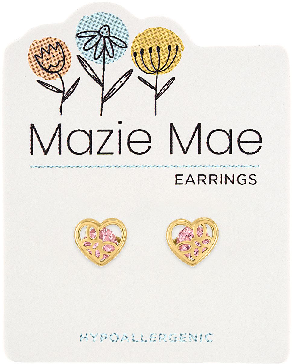 MAZIE MAE GOLD HEART BUTTERFLY EARRINGS