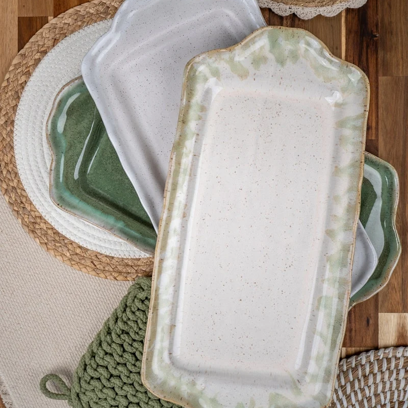Etta B Rectangle Tray w/ Handles