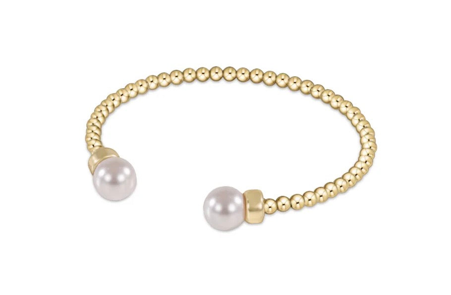 Enewton Classic Gold 3mm Bead Cuff - Pearl
