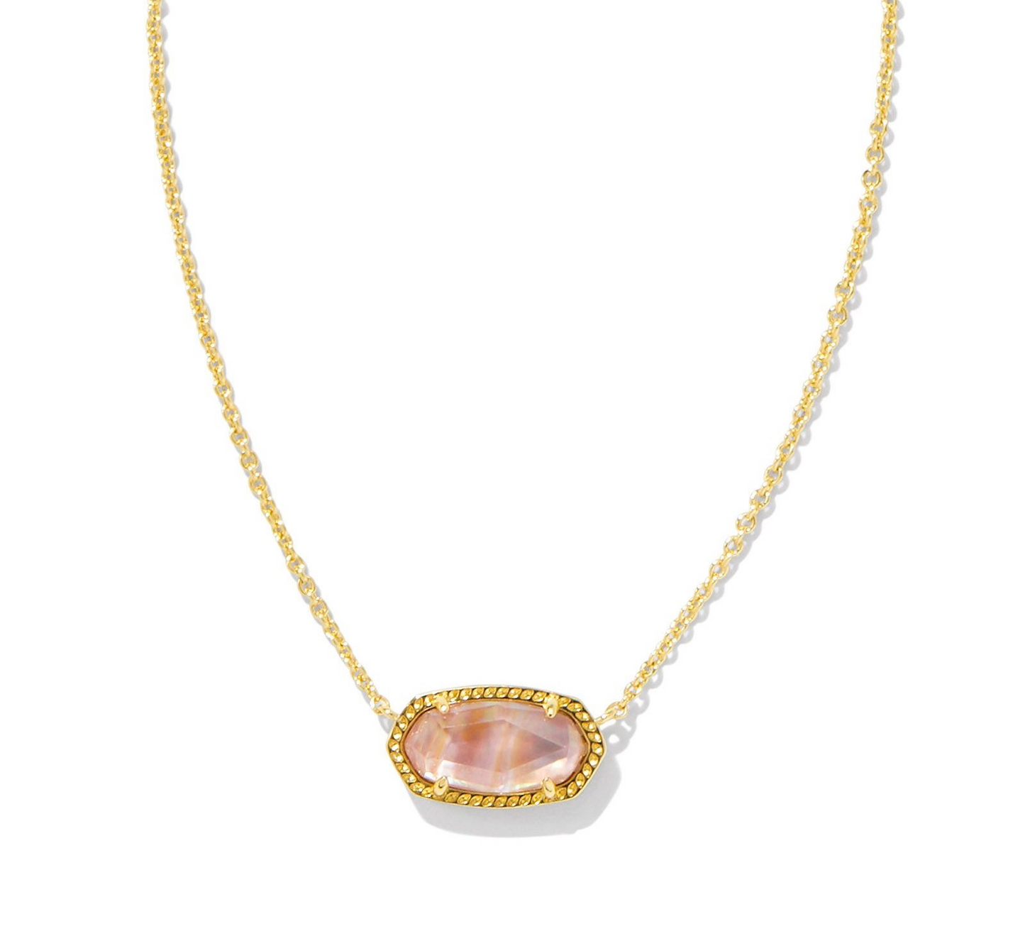 ELISA PENDANT WITH LIGHT PINK IRIDESCENT ABALONE