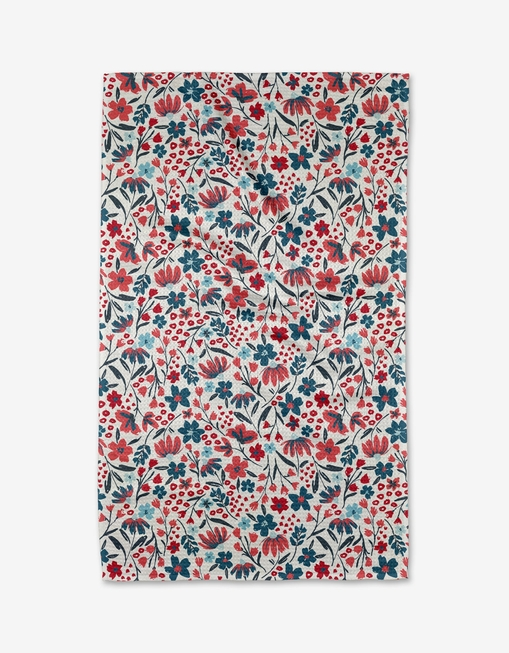 GEOMETRY SUMMER BLOOM TEA TOWEL