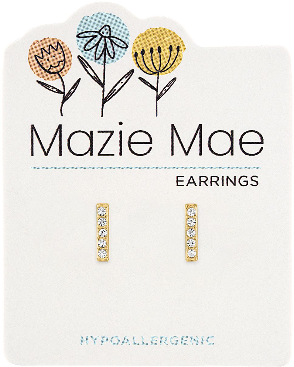 MAZIE MAE DIAMOND BAR EARRINGS