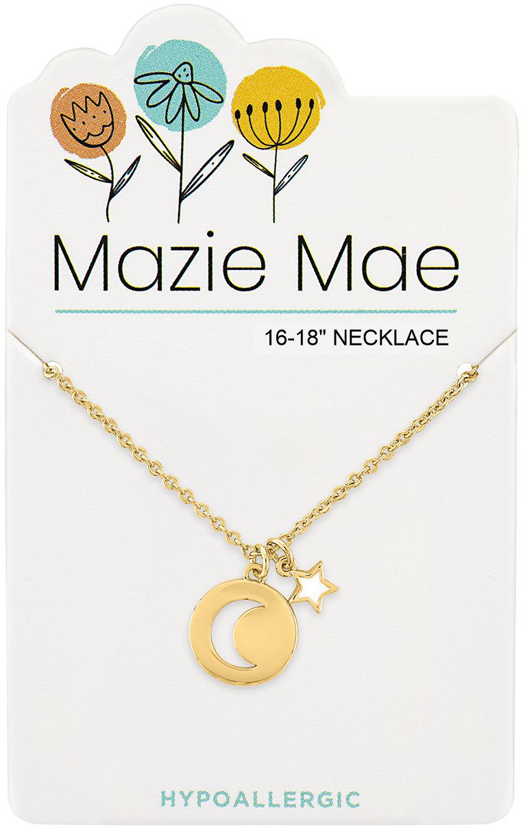 MAZIE MAE GOLD MOON AND STAR NECKLACE