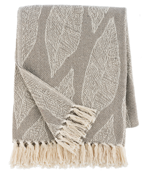 Natural Feather Woven Throw
