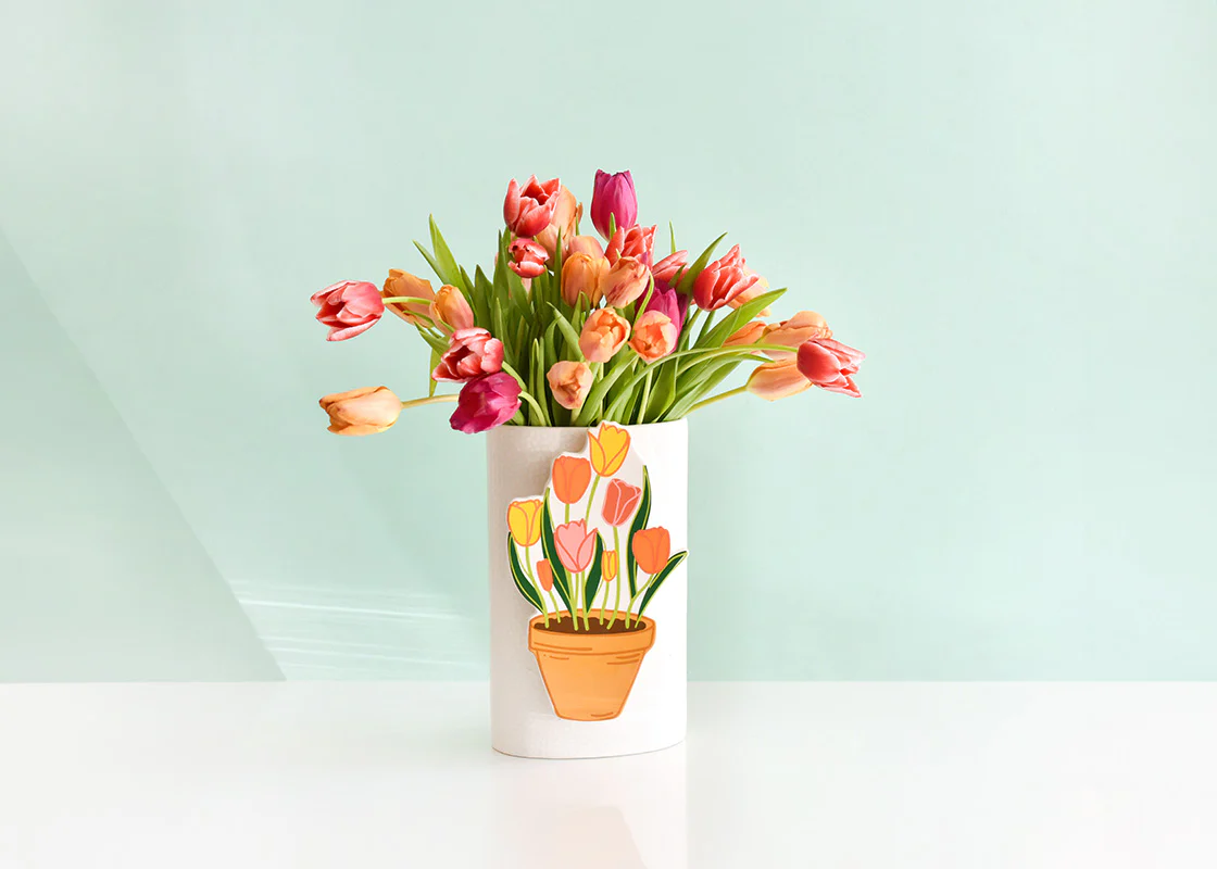 HAPPY EVERYTHING POT OF TULIPS MINI ATTACHMENT