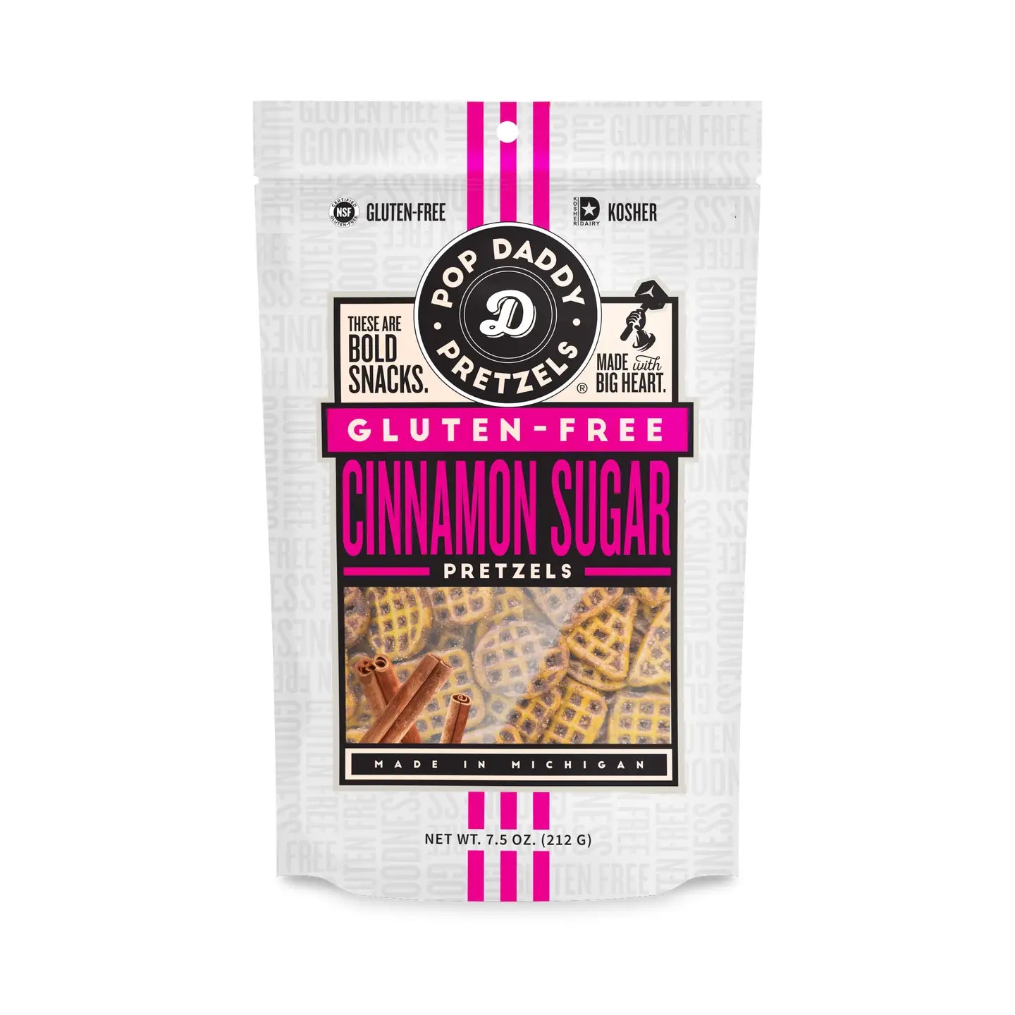 Pop Daddy Pretzels Gluten Free Cinnamon Sugar