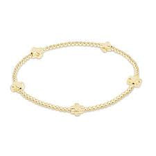 Enewton Egirl Small Gold Cross Bracelet 2mm