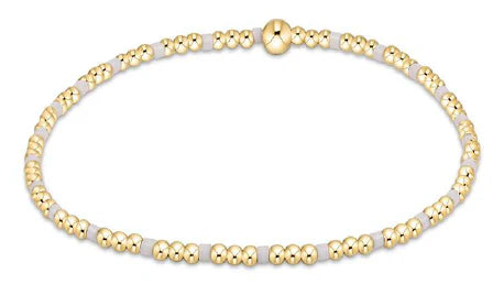 Enewton Egirl Hope Sincerity White and Gold Bracelet 2mm