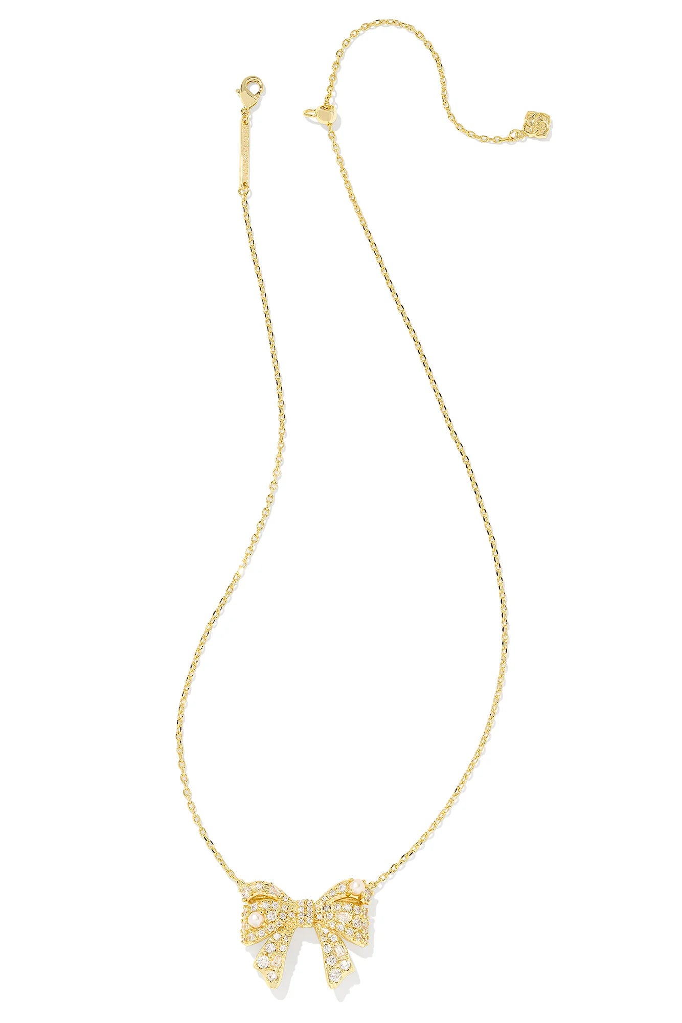 Kendra Scott Krista Bow Pendant Necklace Gold