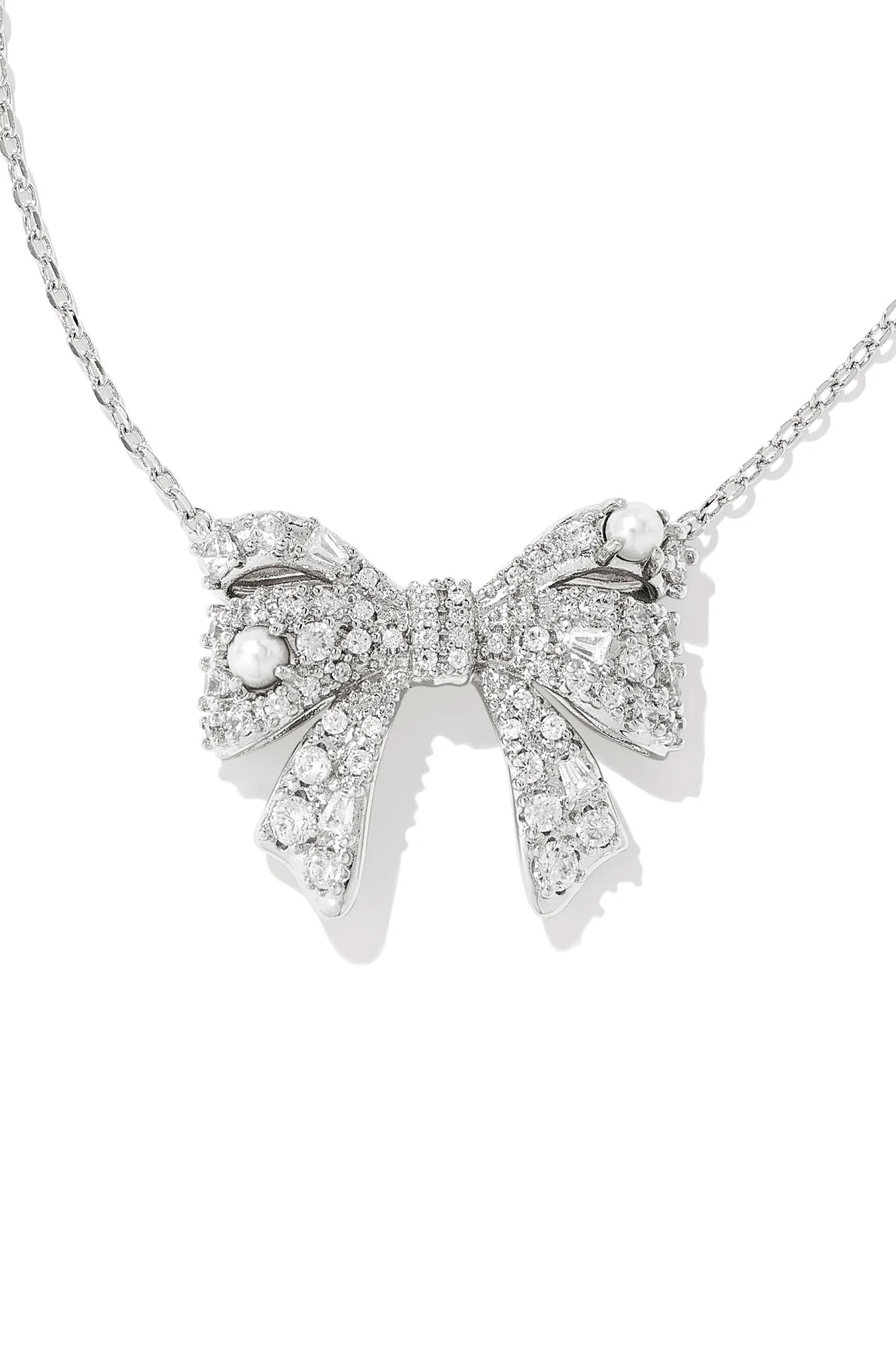 Kendra Scott Krista Bow Pendant Silver