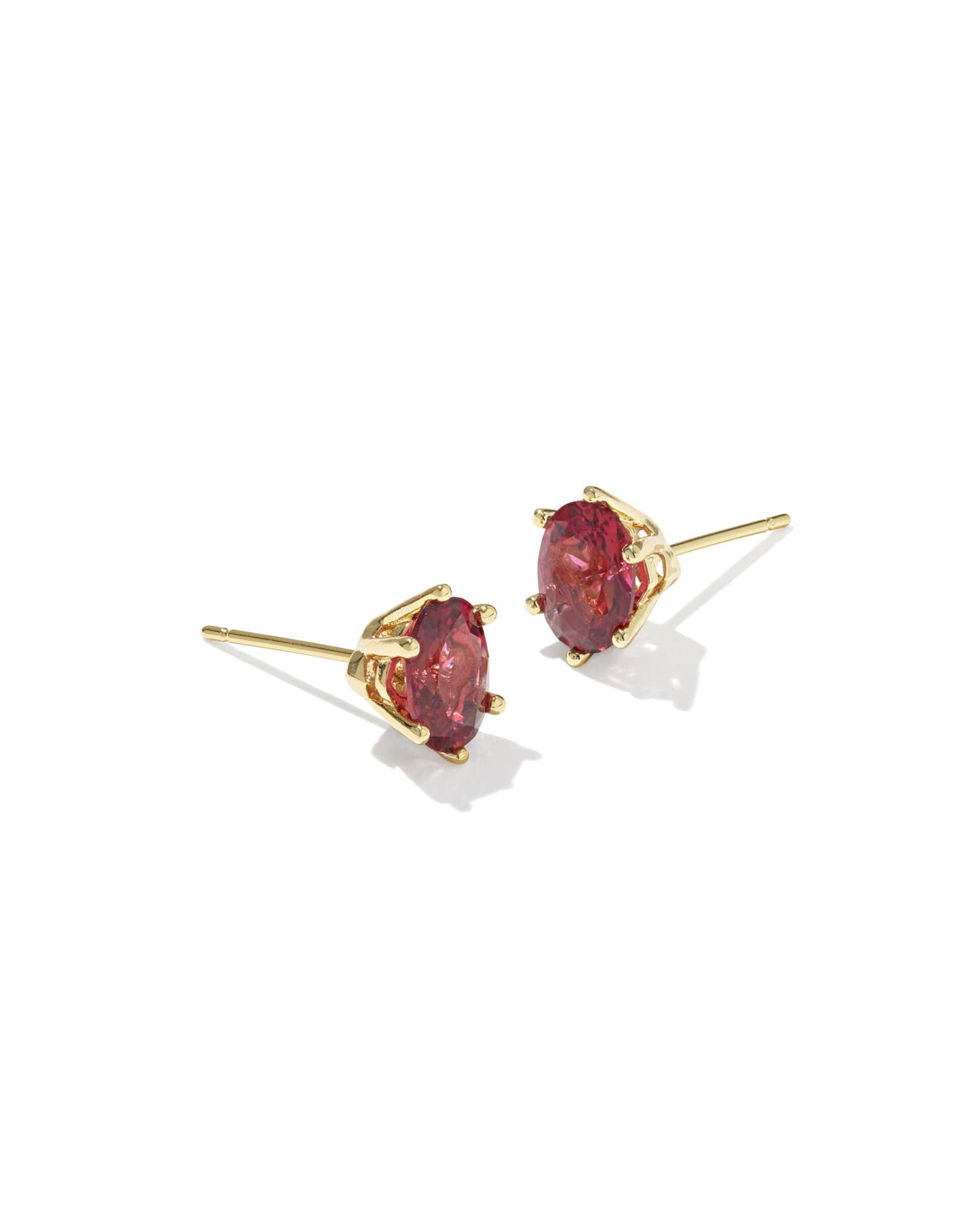 Cailin Crystal Stud Earring Gold Burgundy