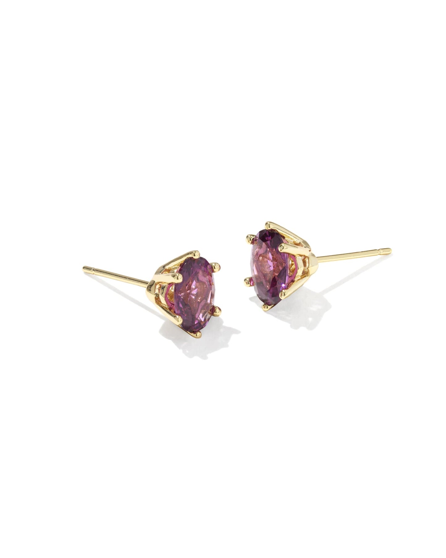Cailin Crystal Stud Earring Gold Purple