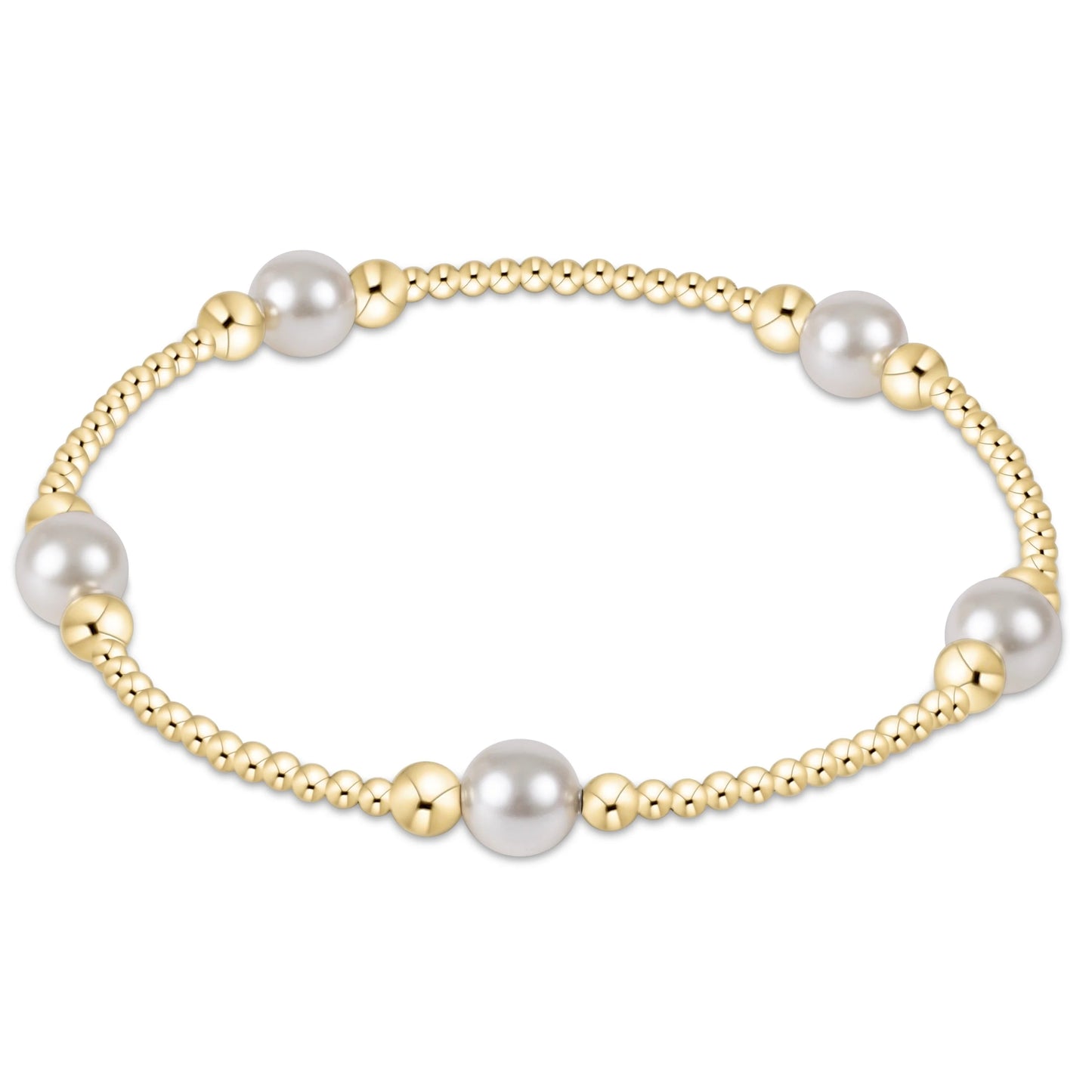 Enewton Purpose Gold & Pearl 6MM Bracelet