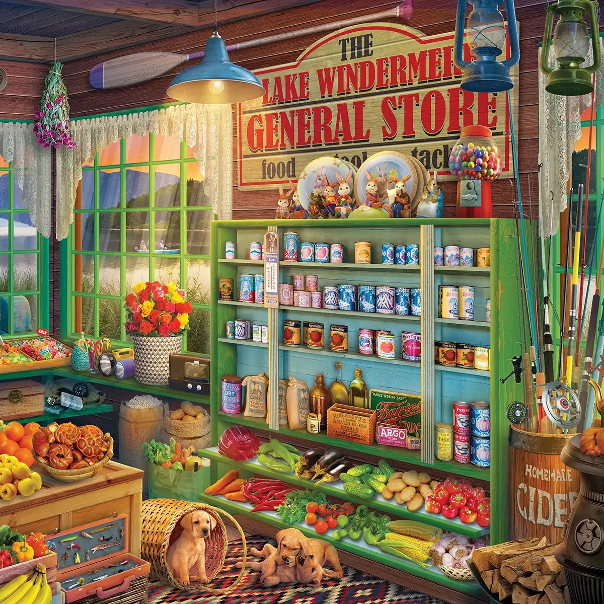 SPRINGBOK PUZZLE 500 PIECE LAKE WINDMERE GENERAL STORE