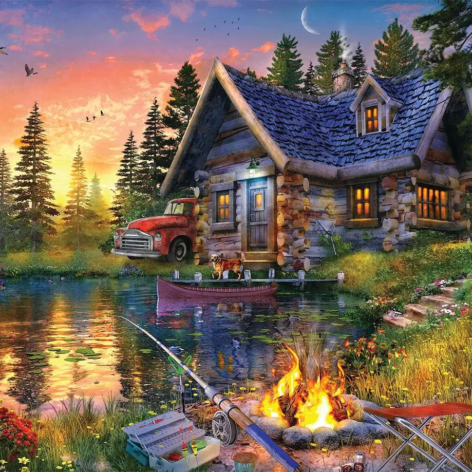 SPRINGBOK PUZZLE 500 PIECE SUN KISSED CABIN