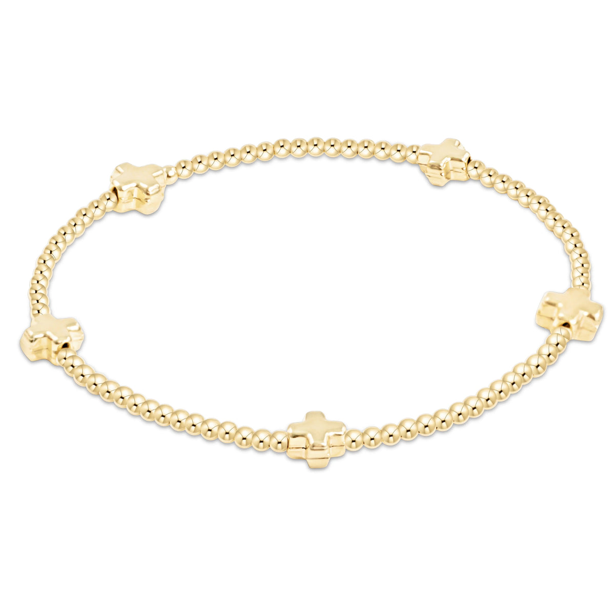 Enewton Egirl Signature Cross Small 2mm Gold Bracelet