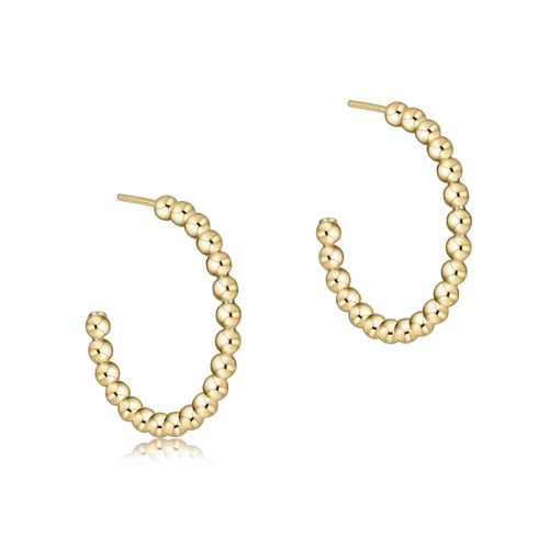 ENEWTON BEADED CLASSIC 1" POST HOOPS 3MM GOLD