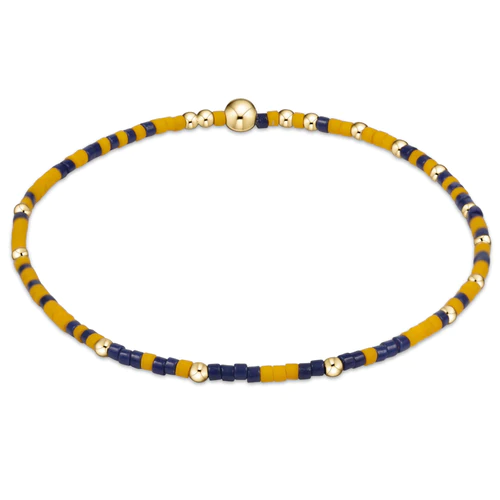 ENEWTON GAMEDAY HOPE UNWRITTEN BRACELET GOLDEN YELLOW - MATTE NAVY