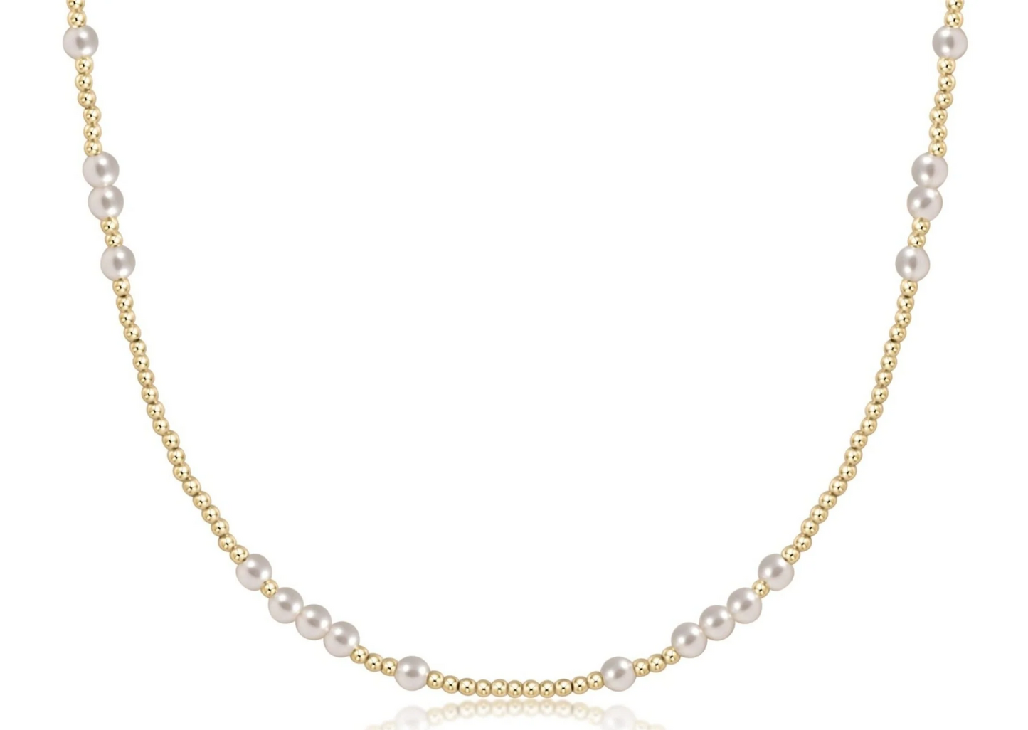ENEWTON CHOKER HOPE UNWRITTEN 4MM PEARL 17”