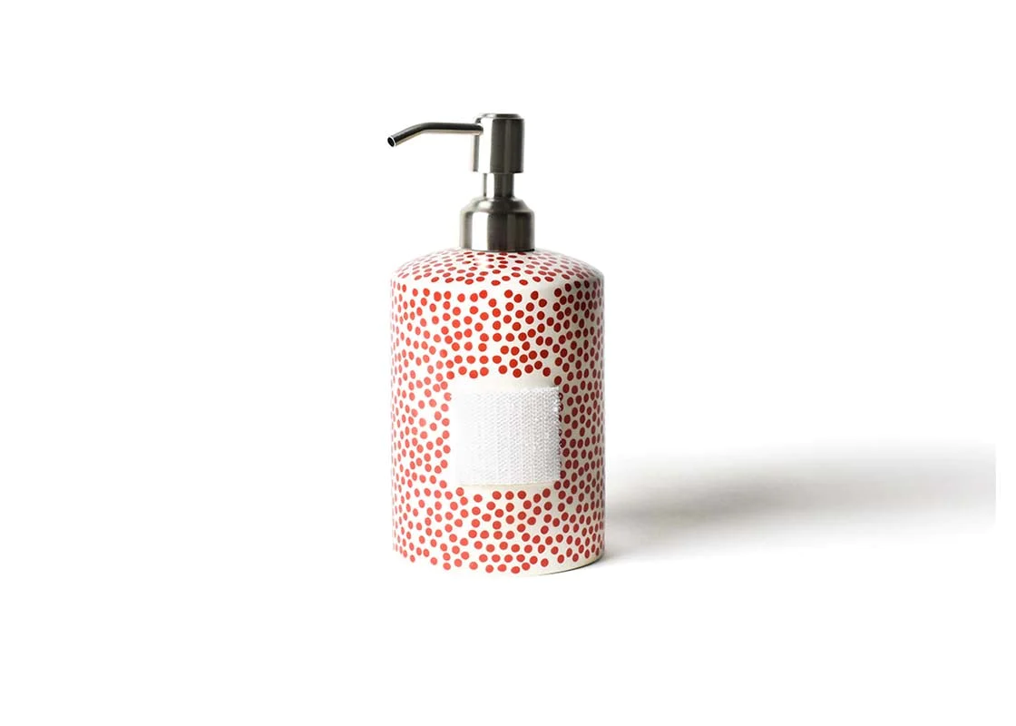 HAPPY EVERYTHING RED DOT SOAP PUMP