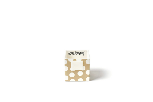 HAPPY EVERYTHING NEUTRAL DOT MINI NESTING CUBE SMALL