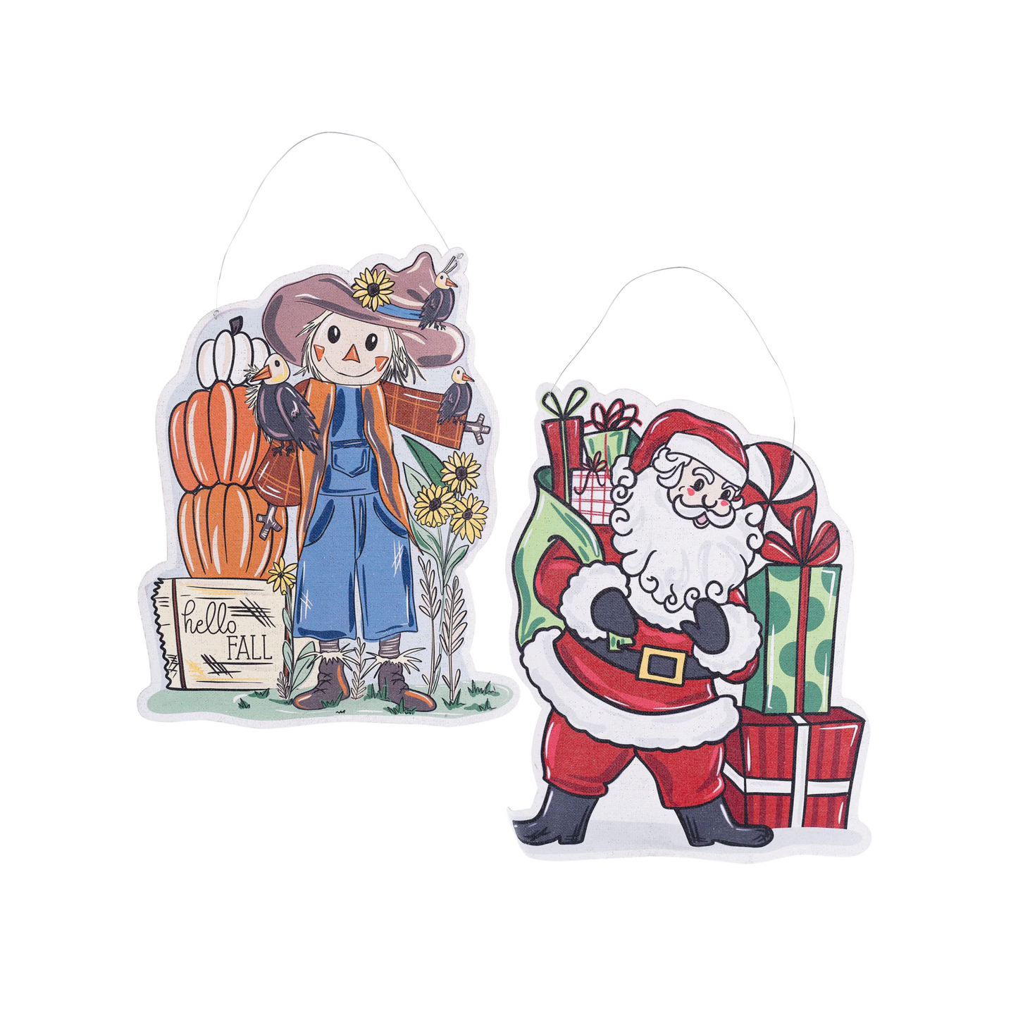 Santa/Scarecrow Double-Sided Burlee