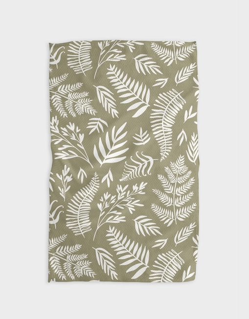 GEOMETRY OLIVE TEA TOWEL