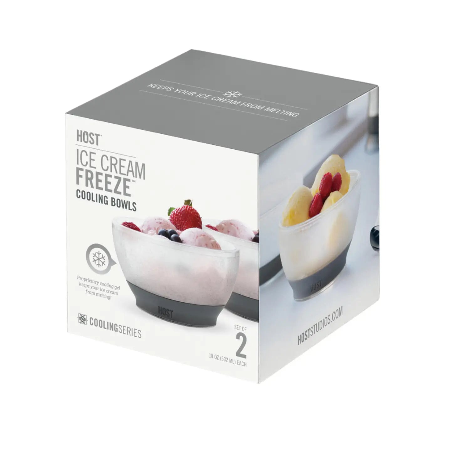 Ice Cream Freeze™ Cooling Bowls with Cooling Gel Set of 2