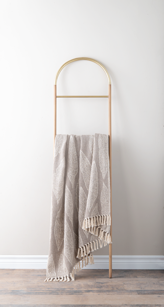 Natural Feather Woven Throw