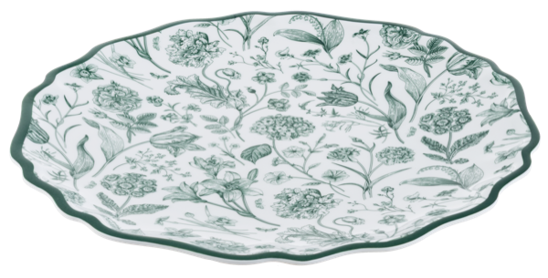 Green Botanical Melamine Dinner Plate (4 pc. set)